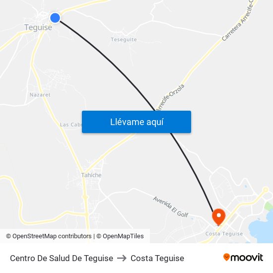 Centro De Salud De Teguise to Costa Teguise map