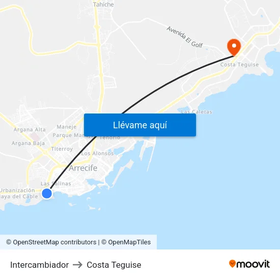 Intercambiador to Costa Teguise map