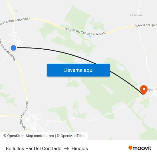 Bollullos Par Del Condado to Hinojos map