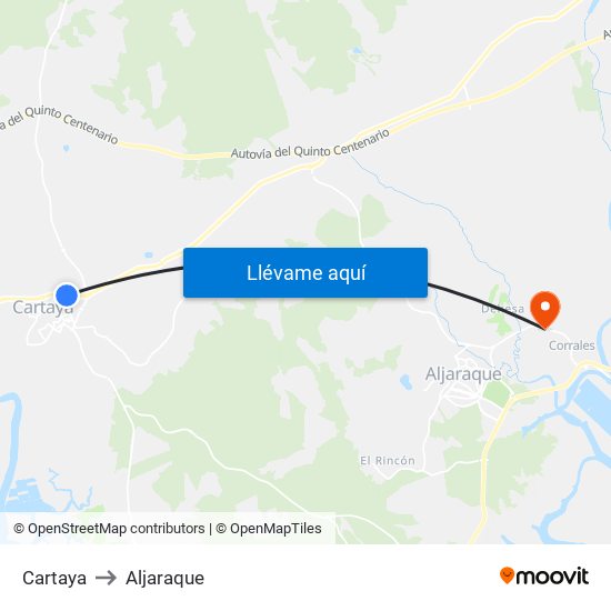 Cartaya to Aljaraque map