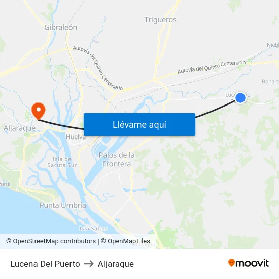 Lucena Del Puerto to Aljaraque map