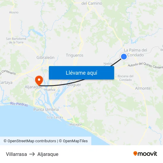 Villarrasa to Aljaraque map