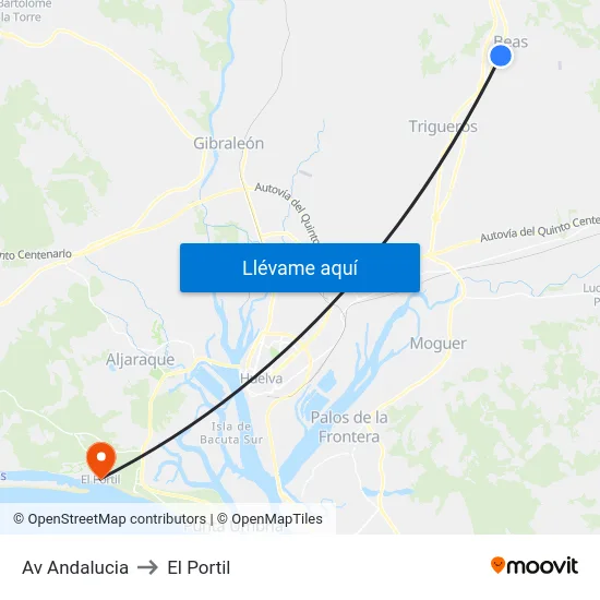 Av Andalucia to El Portil map