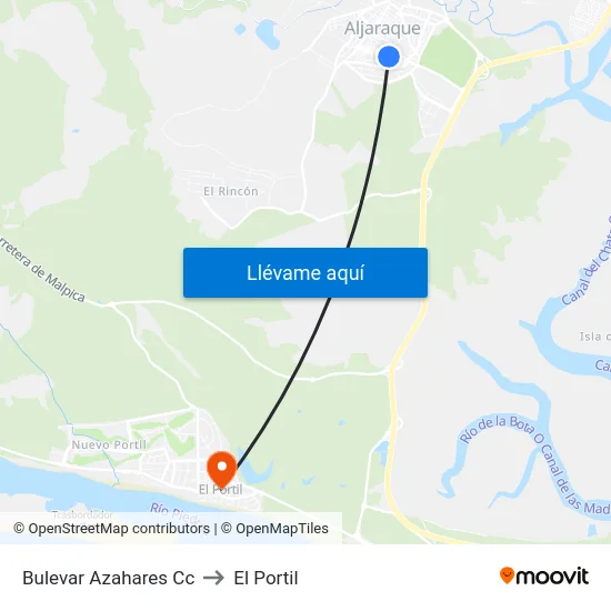 Bulevar Azahares Cc to El Portil map