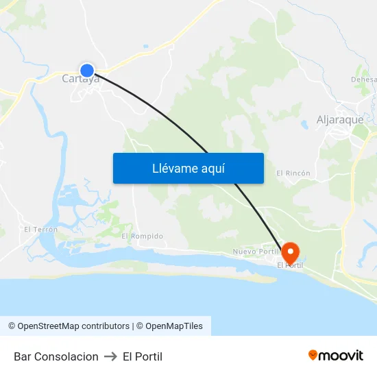 Bar Consolacion to El Portil map