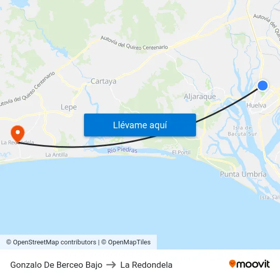 Gonzalo De Berceo Bajo to La Redondela map