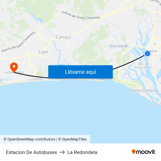 Estacion De Autobuses to La Redondela map