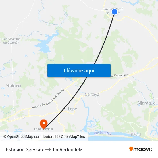 Estacion Servicio to La Redondela map