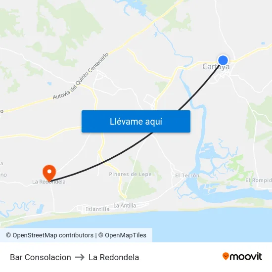 Bar Consolacion to La Redondela map