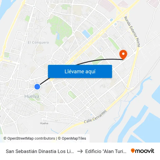San Sebastián Dinastia Los Litris to Edificio "Alan Turing" map
