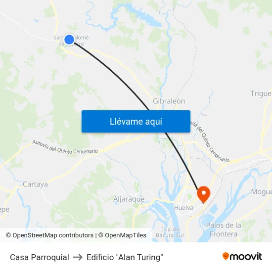 Casa Parroquial to Edificio "Alan Turing" map