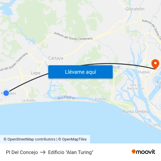 Pl Del Concejo to Edificio "Alan Turing" map