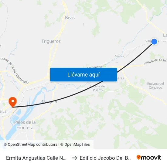 Ermita Angustias Calle Nueva to Edificio Jacobo Del Barco map