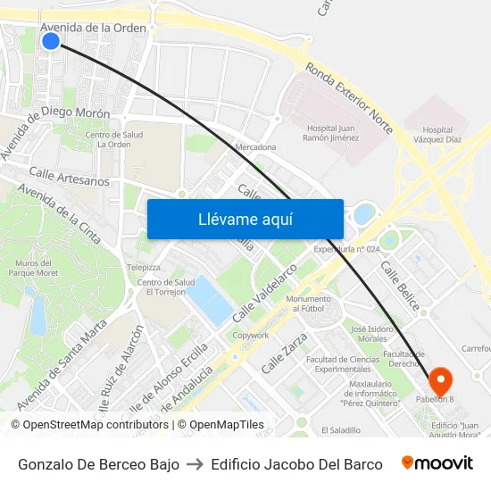 Gonzalo De Berceo Bajo to Edificio Jacobo Del Barco map