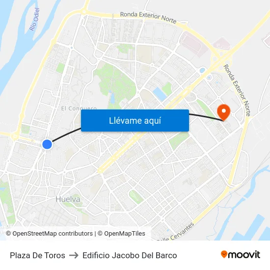 Plaza De Toros to Edificio Jacobo Del Barco map