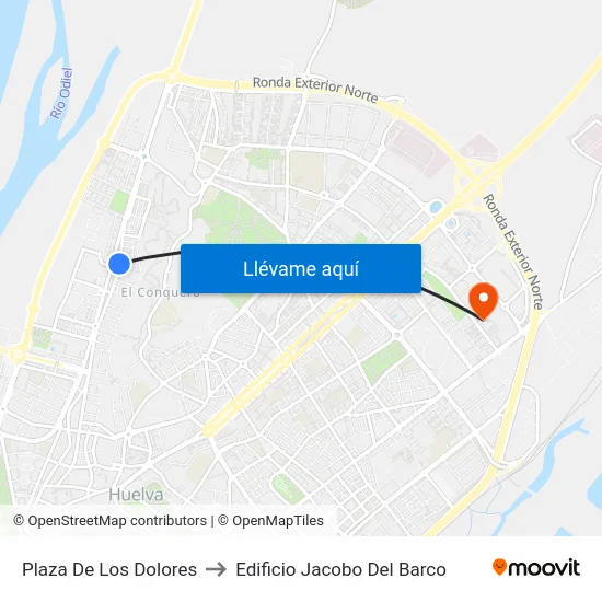 Plaza De Los Dolores to Edificio Jacobo Del Barco map