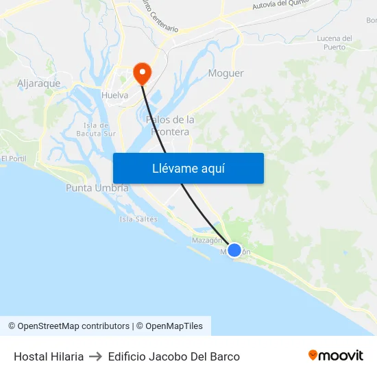 Hostal Hilaria to Edificio Jacobo Del Barco map