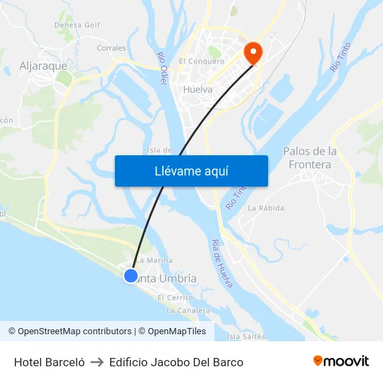 Hotel Barceló to Edificio Jacobo Del Barco map