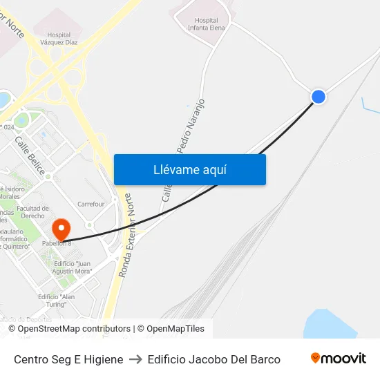 Centro Seg E Higiene to Edificio Jacobo Del Barco map