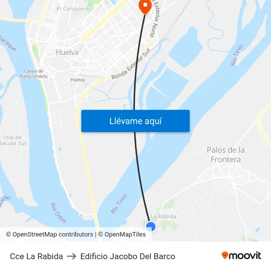 Cce La Rabida to Edificio Jacobo Del Barco map
