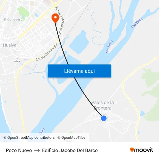 Pozo Nuevo to Edificio Jacobo Del Barco map