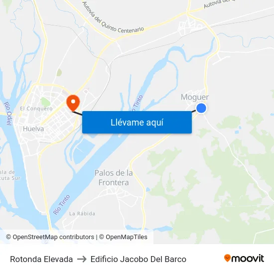 Rotonda Elevada to Edificio Jacobo Del Barco map