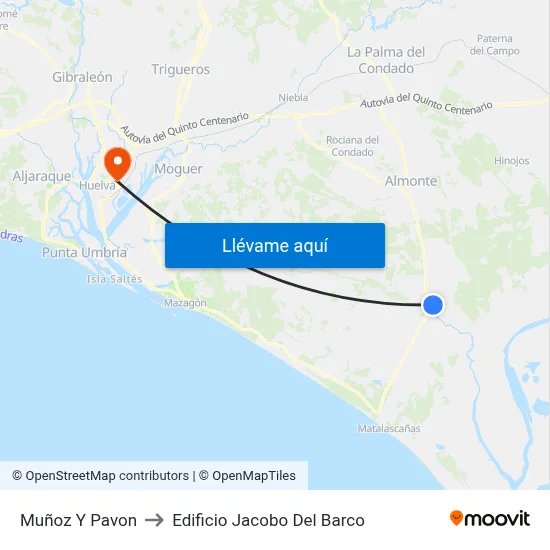 Muñoz Y Pavon to Edificio Jacobo Del Barco map