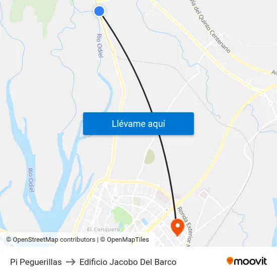 Pi Peguerillas to Edificio Jacobo Del Barco map