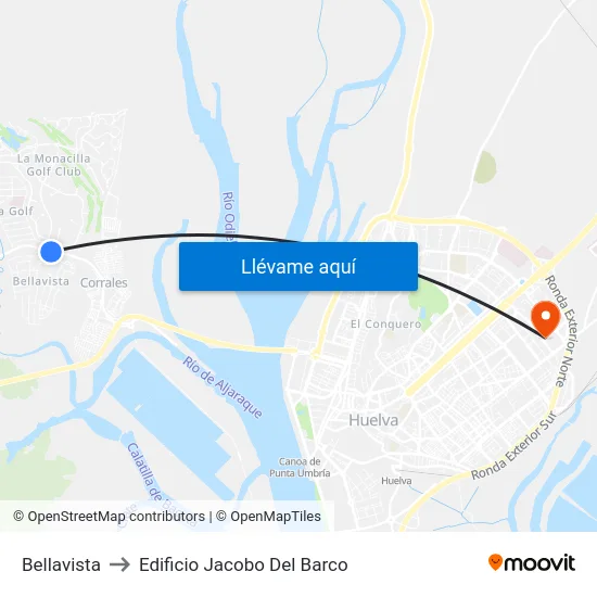 Bellavista to Edificio Jacobo Del Barco map