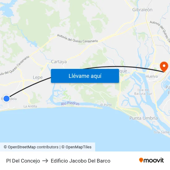 Pl Del Concejo to Edificio Jacobo Del Barco map