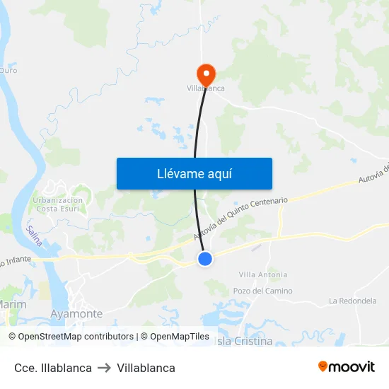 Cce. Illablanca to Villablanca map