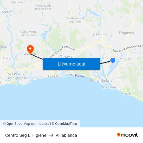 Centro Seg E Higiene to Villablanca map