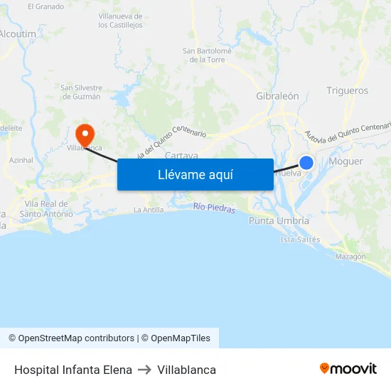 Hospital Infanta Elena to Villablanca map