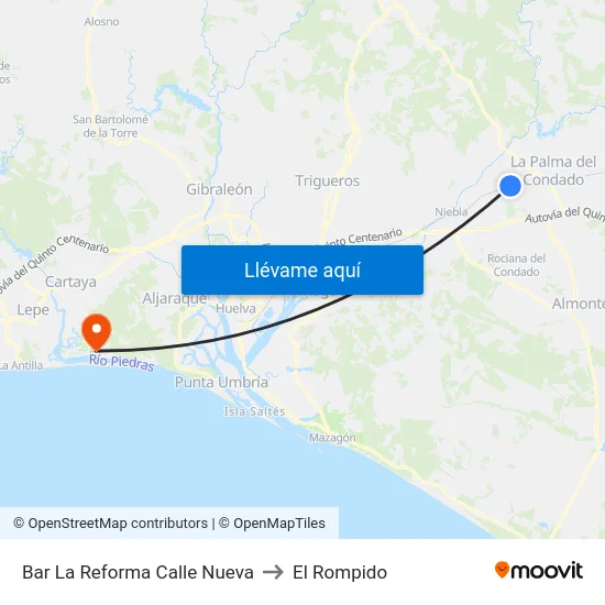 Bar La Reforma Calle Nueva to El Rompido map