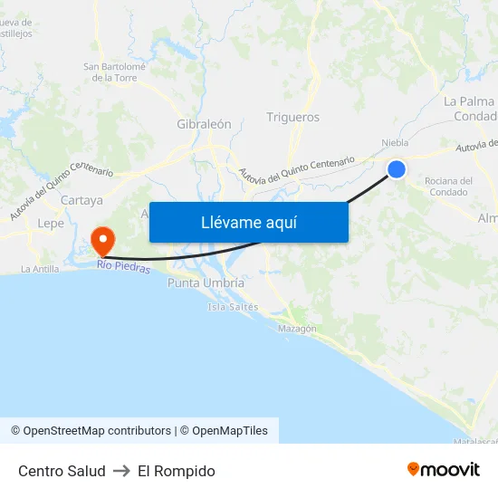 Centro Salud to El Rompido map