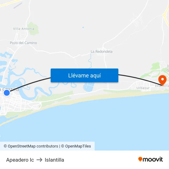 Apeadero Ic to Islantilla map