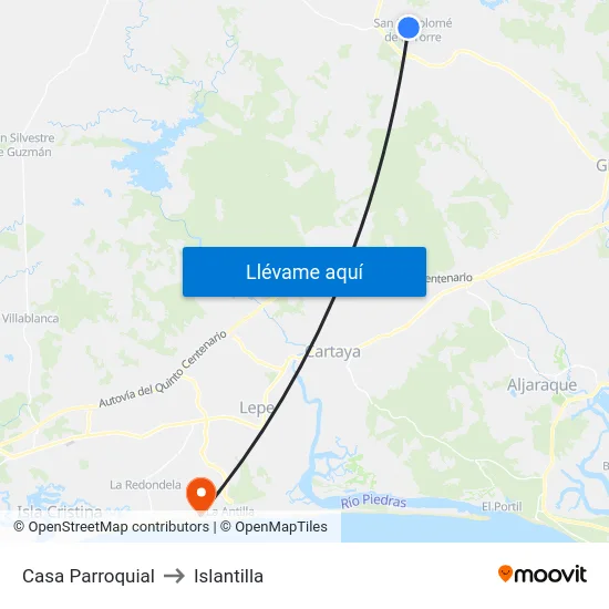 Casa Parroquial to Islantilla map