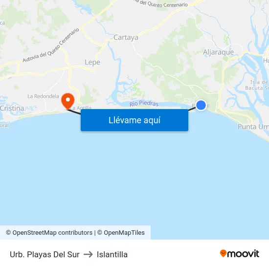 Urb. Playas Del Sur to Islantilla map