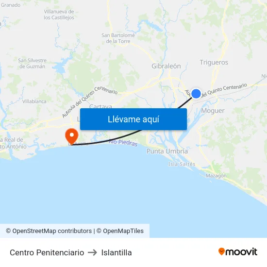 Centro Penitenciario to Islantilla map