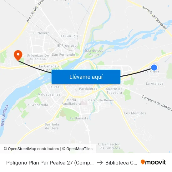 Polígono Plan Par Pealsa 27 (Complejo Pealsa) to Biblioteca Central map