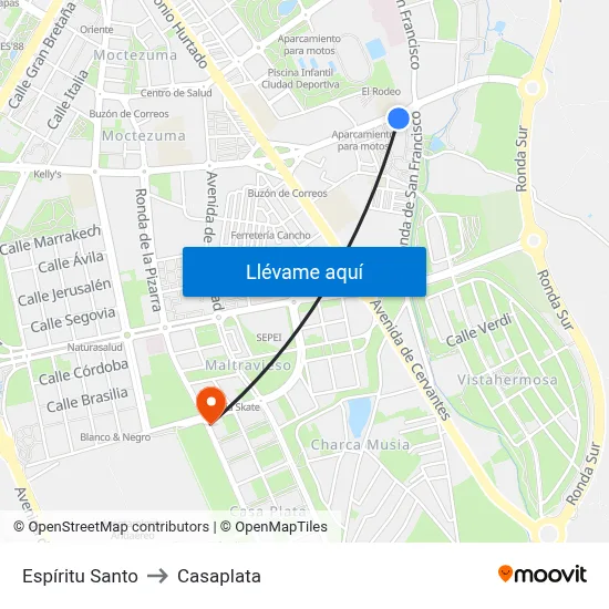 Espíritu Santo to Casaplata map