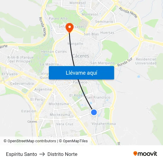 Espíritu Santo to Distrito Norte map