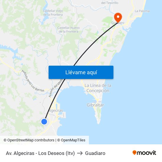 Av. Algeciras - Los Deseos (Itv) to Guadiaro map