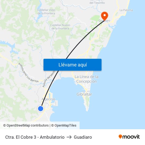 Ctra. El Cobre 3 - Ambulatorio to Guadiaro map