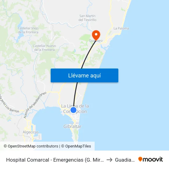 Hospital - Gabriel Miró to Guadiaro map