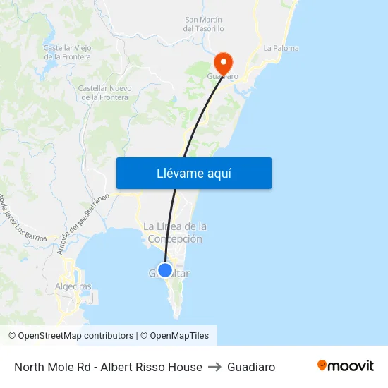 North Mole Rd - Albert Risso House to Guadiaro map