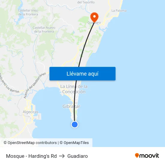 Mosque - Harding's Rd to Guadiaro map