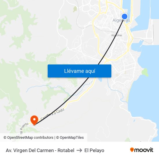 Av. Virgen Del Carmen - Rotabel to El Pelayo map