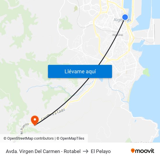 Avda. Virgen Del Carmen - Rotabel to El Pelayo map