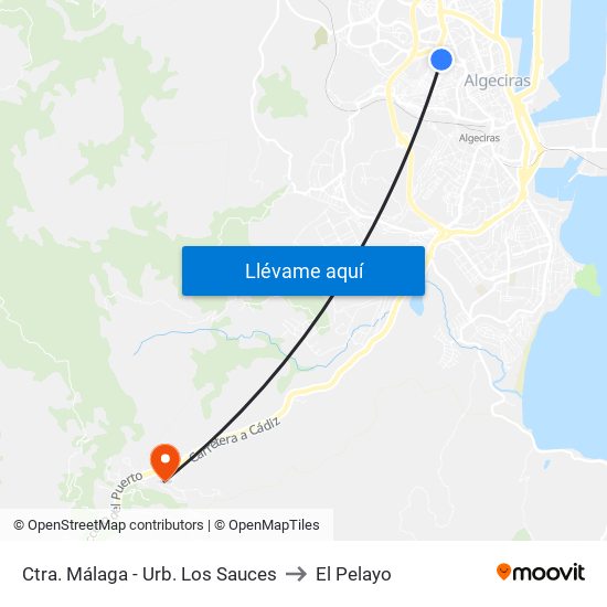Ctra. Málaga - Urb. Los Sauces to El Pelayo map